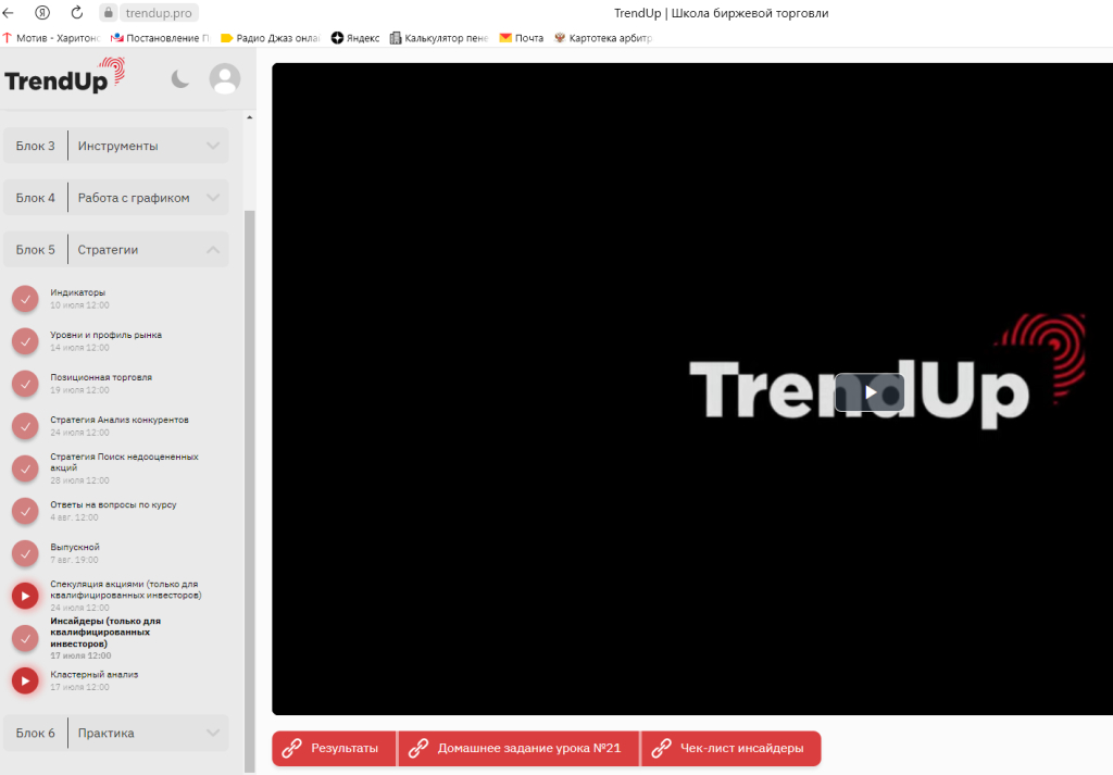 TrendUp - Курс Биржевой трейдинг